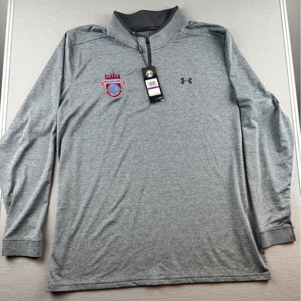 Under Armour Golf‎ Loose 1/4 zip XXL Philadelphia B-ball Logo Heatgear Pullover